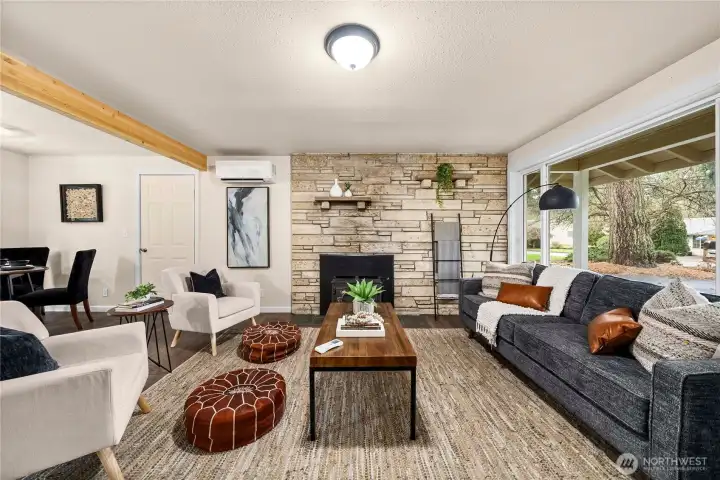 Bright living room filled with abundant natural light