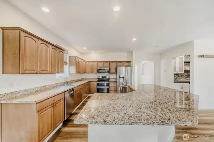 Plenty of Countertop and Cabinet space in Kitchen