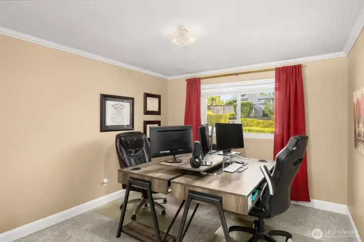 Third bedroom on the main level with new carpet.