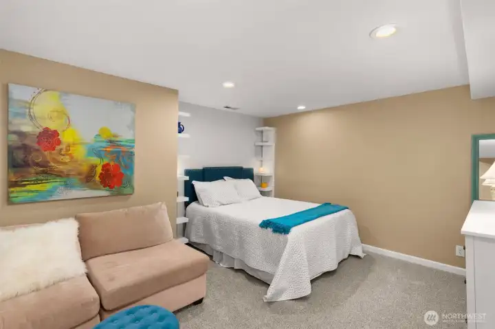 Lower level fourth bedroom. Non-conforming.