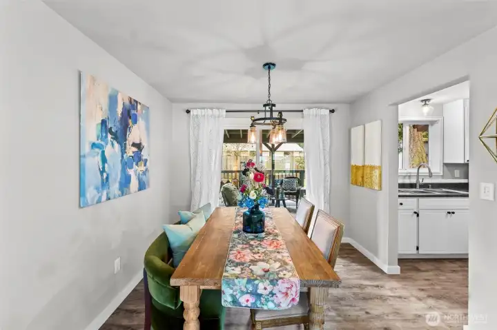 Dining room right off kitchen