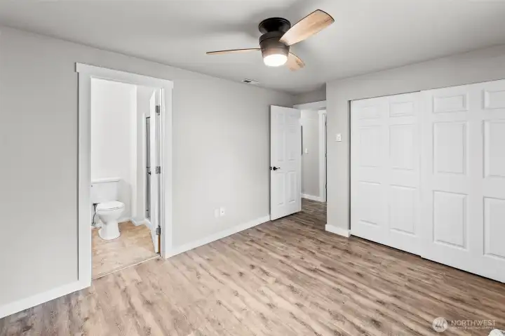 Primary bedroom is a great size