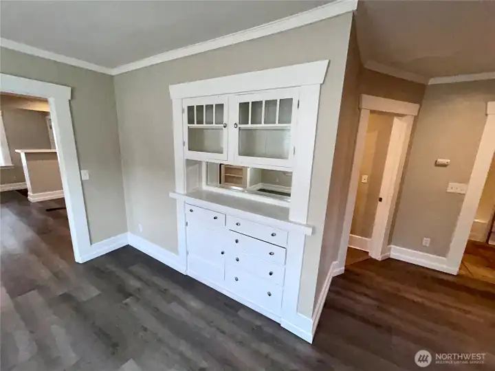 Original built-in buffet / sideboard