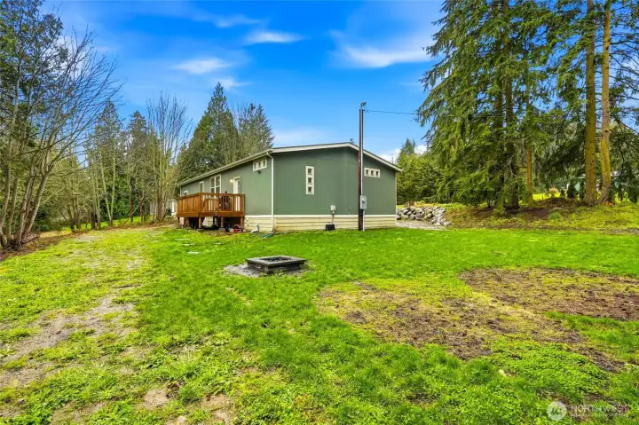 Expansive ¾+ acre property offers space, privacy, and room to enjoy the outdoors.