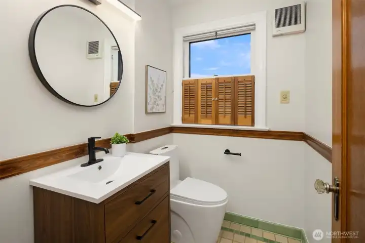 Powder bath on main floor.