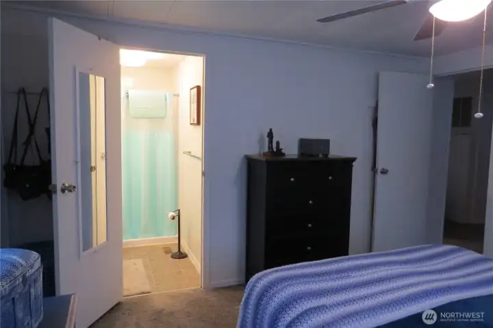 Primary Bedroom leading to Primary Bath-3/4 Bath w/Walk In Shower