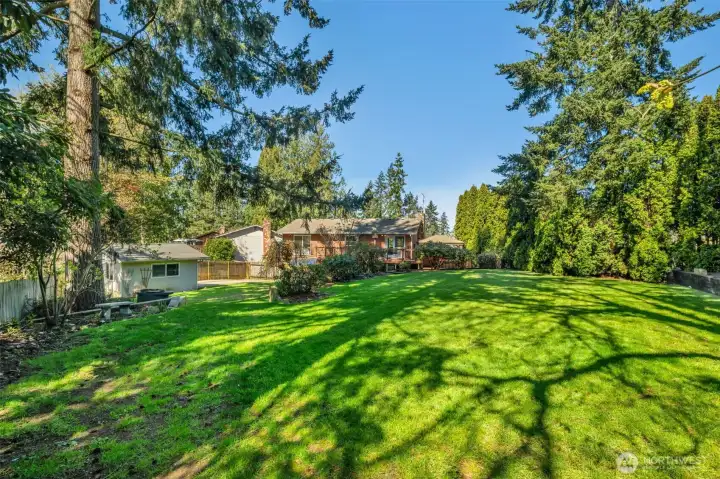 Looking back to the home from upper level