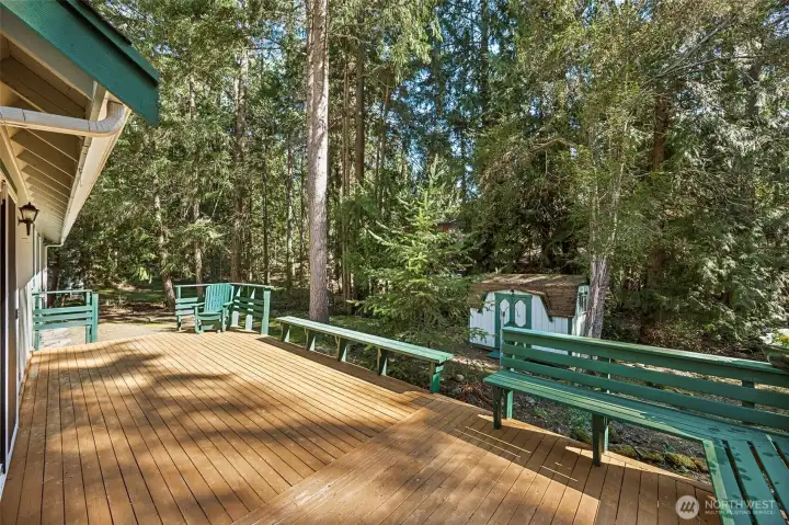 Large deck off of dining room.
