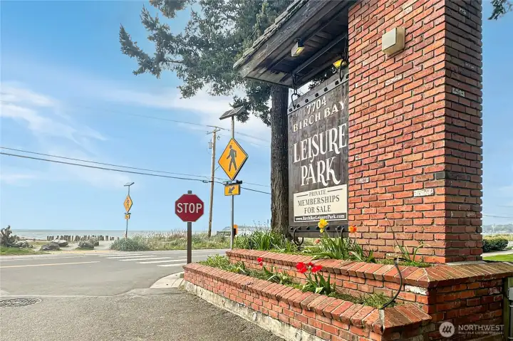 Birch Bay Leisure Park is right across the street from the beach!