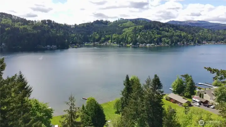 Drone shot from front of property.