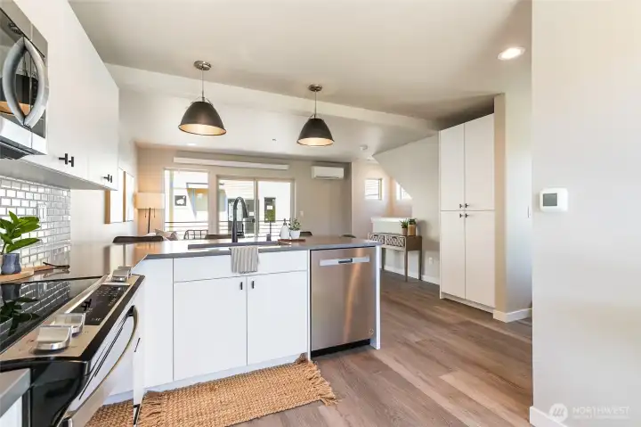 View of living from kitchen