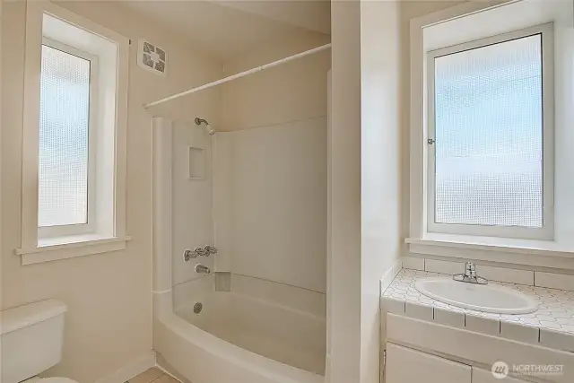 Lower unit full bathroom view 2
