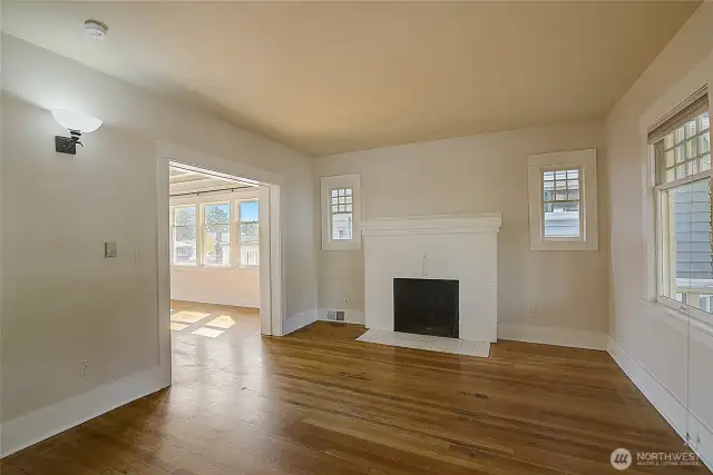 Spacious living room  connects to the dining Room