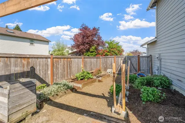 Raised garden beds for all your vegetables.