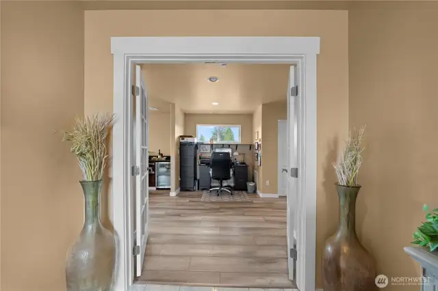 French doors to every room on the penthouse level.