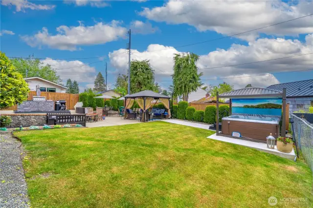 Luxurious backyard retreat.