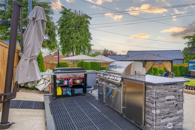 Premium outdoor kitchen and a grill master's dream.