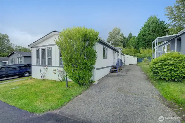 Driveway w/ additional storage shed
