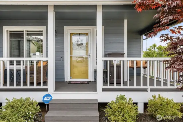 An inviting porch welcomes you in.