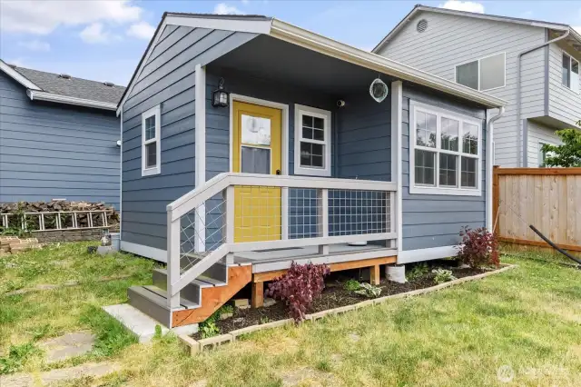 Off the main house, this darling 200sq. ft. building is the perfect office space, studio, or??