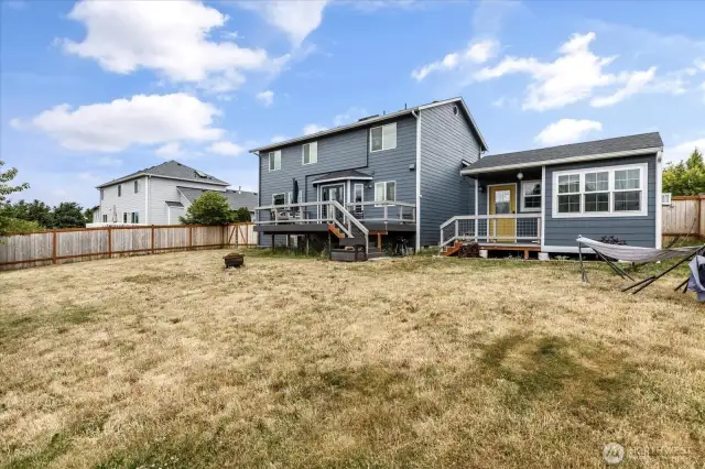 A great sized back yard.