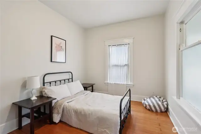 2nd bedroom upstairs sits just off the entry and is adorable.