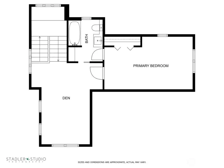 Upper level floor plan
