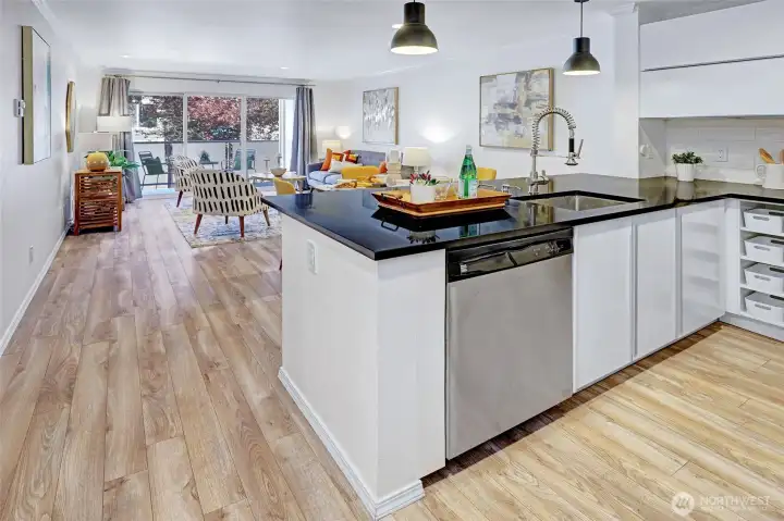 Welcome to this spacious Ballard condo with open living space.