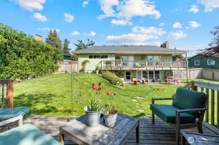 Backyard studio deck