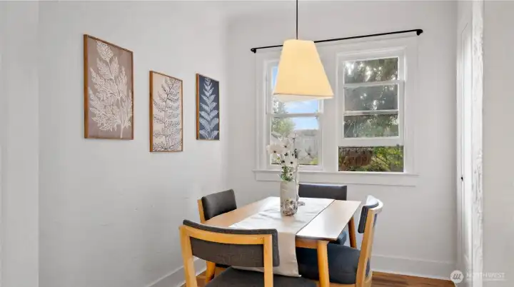 A true dining room - right off the kitchen, just where it belongs! The perfect spot to gather, linger, and enjoy every meal in comfort and style.