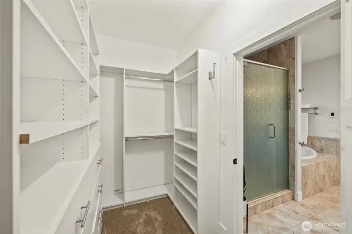 Light filled primary closet