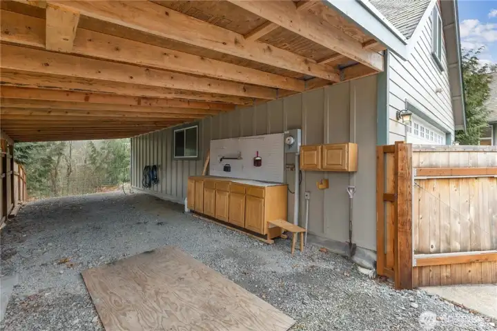 Carport or outdoor garden area