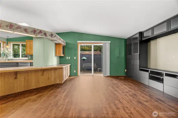 Entertainment center with lots of storage.