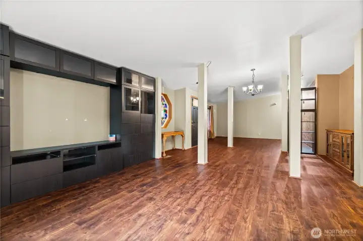 Entertainment center with lots of storage.