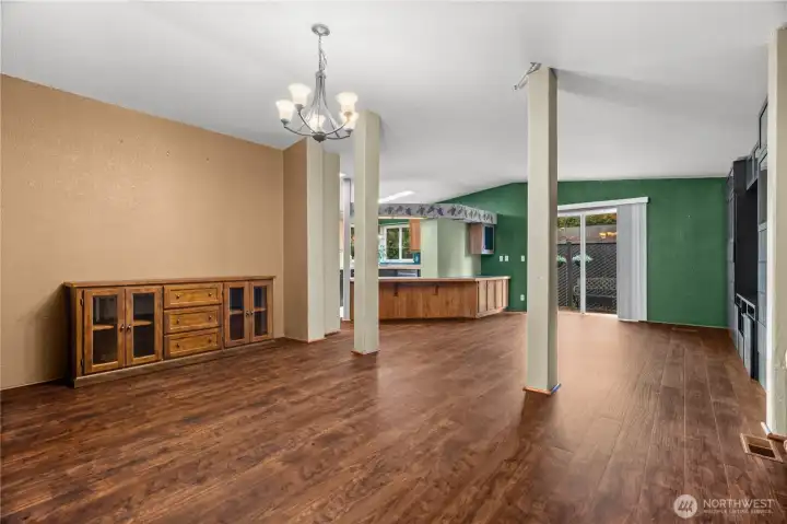 Open concept floor plan with plenty of living space.
