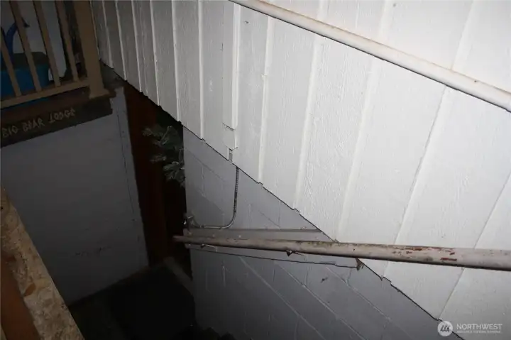 Stairway from Garage to Basement Apartent