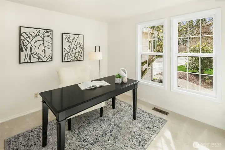 Den to right of front door