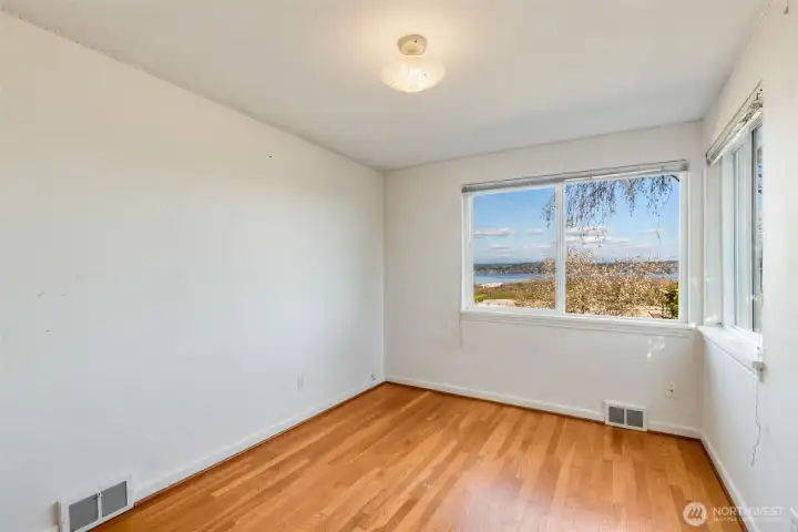 Bedroom 1 on the main floor. SE corner
