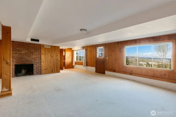 View of the rec room  from the SW corner