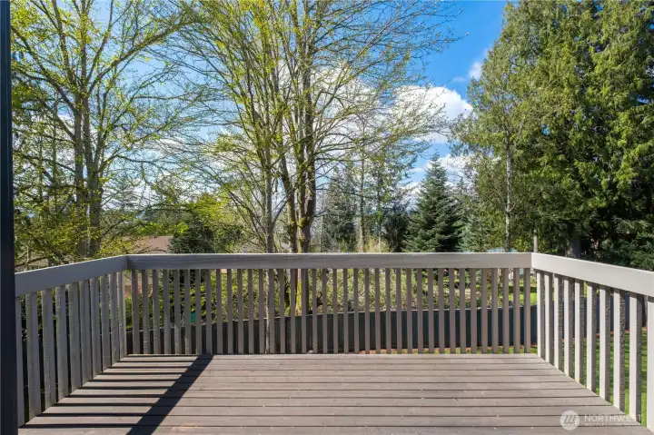 There are lovely views from every deck and outdoor space on the property