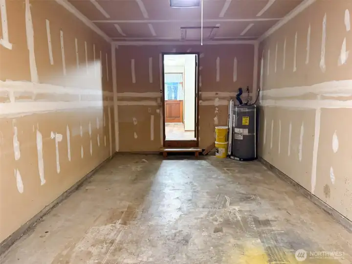 Garage facing interior.