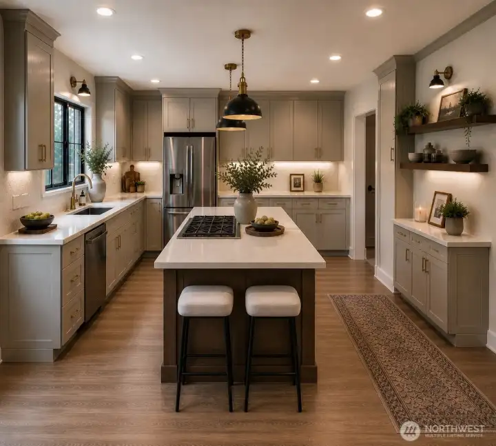 Virtual Staged - Remodeled Kitchen concept