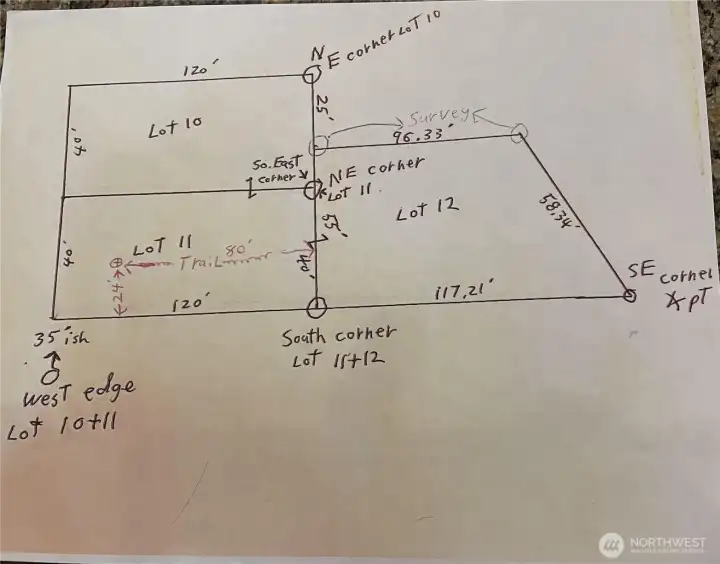 Property sketch with Corners