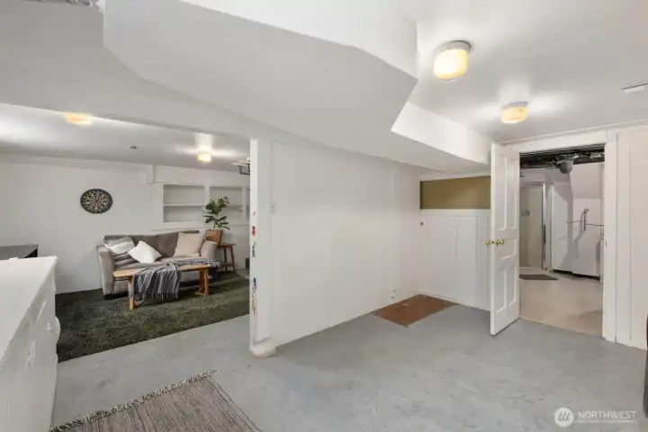 Basement with own access door and 3/4 bath