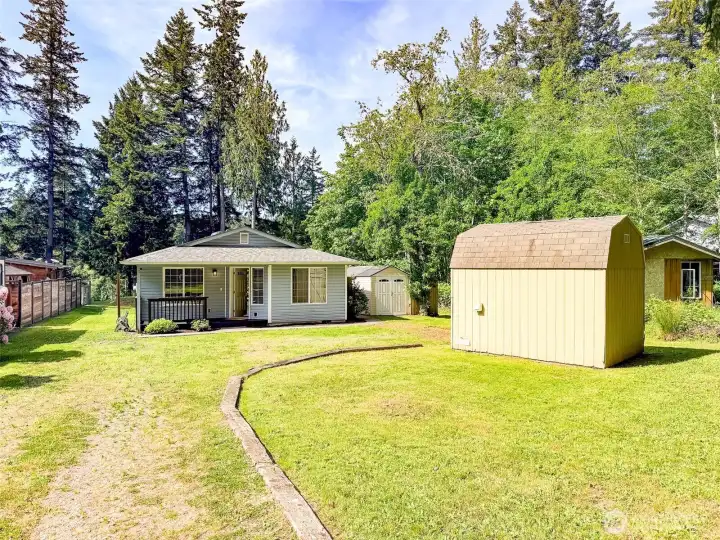 Homefront with driveway