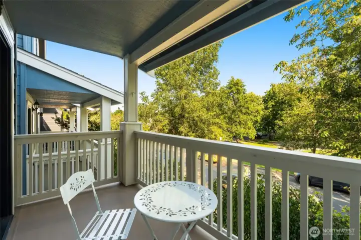 Covered deck to enjoy those morning coffees