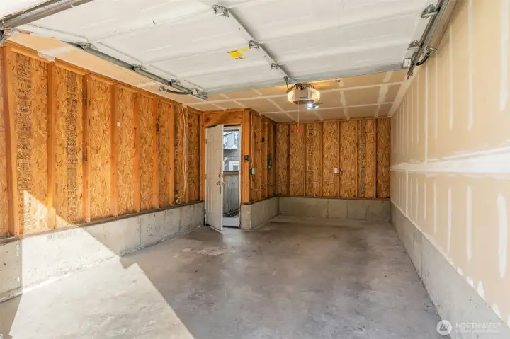 Garage with lots of storage space