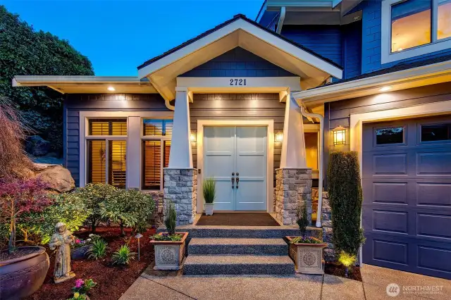 Wonderful lighting throughout the landscaping.  Deadend street for privacy and no traffic.  2 car garage with additional parking in driveway and at deadend.
