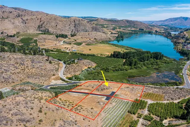 Lot 2 provides unobstructed view of Wapato Lake with plenty of space to spread out but not too much to maintain! Property lines are approximate.