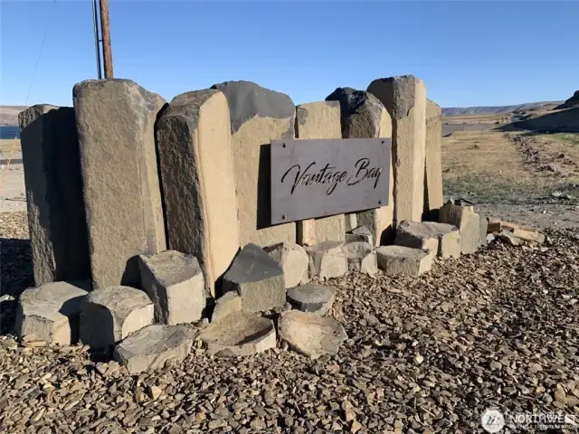 Vantage Bay entry sign